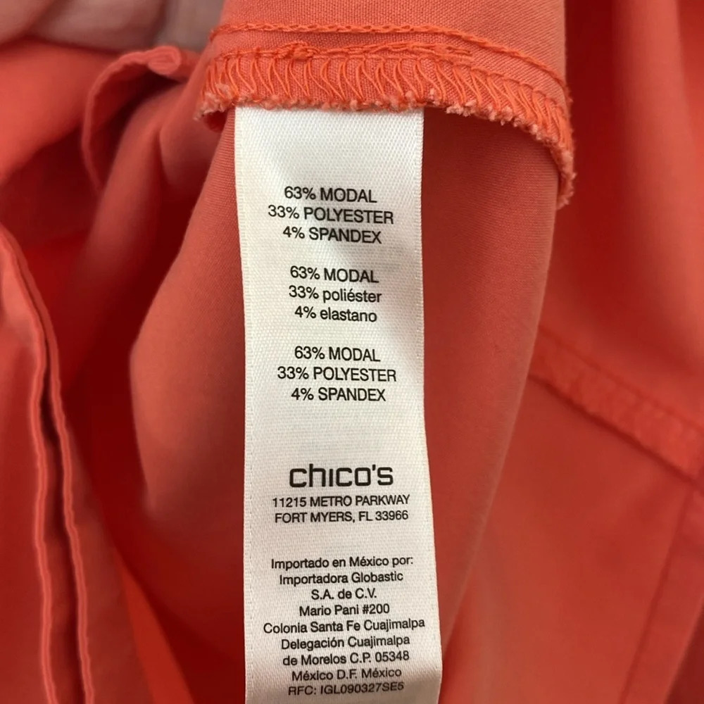 Chico’s Size 1 Solid Hidden Button Down Utility B… - image 5